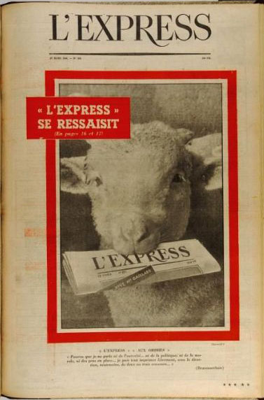 L'hebdomadaire L'Express de mars 1958