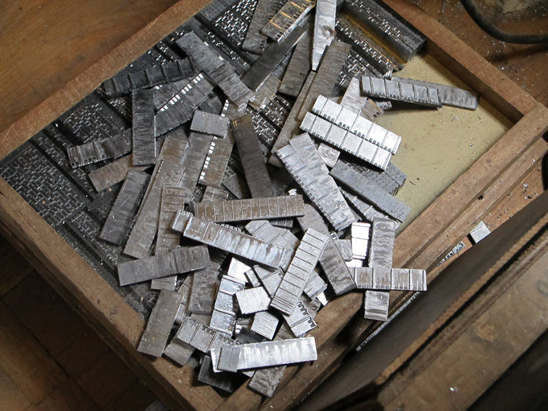 Lignes-bloc produites par la linotype