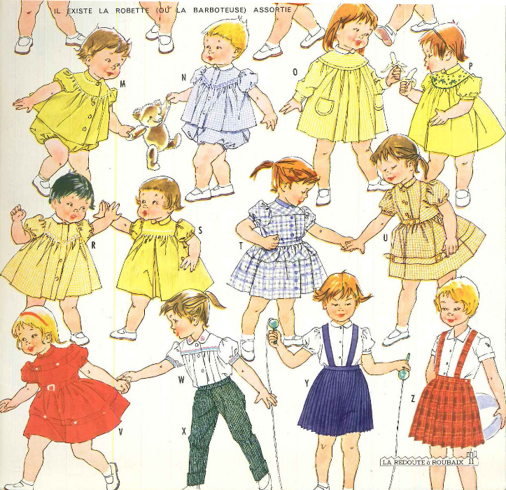 La Redoute - Page enfants dessinée par Élisabeth Chevallier, spécialiste des dessins enfants.