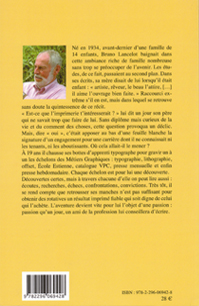 Passion d'un métier : l'imprimerie - 4e de couverture du livre