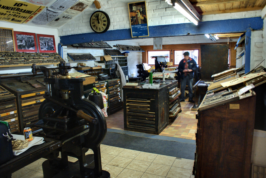 Atelier typographique du Centre d’Histoire Sociale de Haute-Normandie - Expotec à Rouen