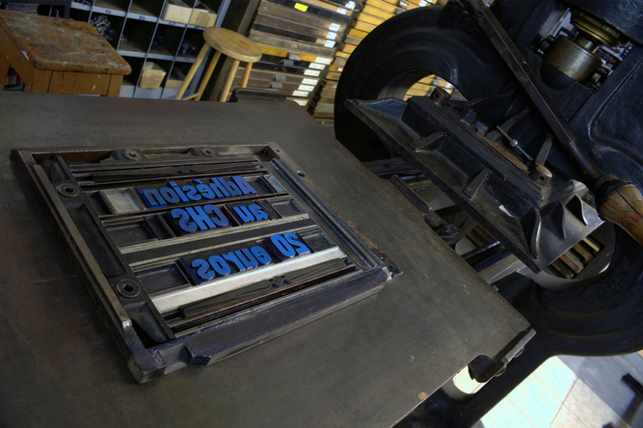 Forme typographique - Atelier typographique du Centre d’Histoire Sociale de Haute-Normandie