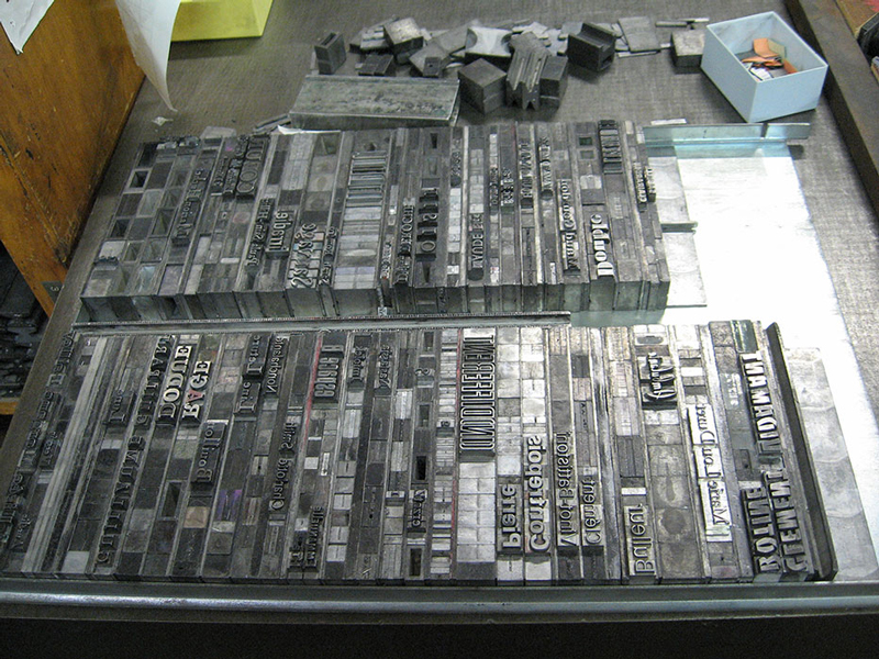 Marbre typographique - Atelier École Estienne