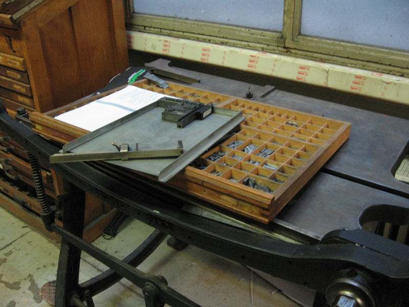 Plan de travail typographe - Atelier École Estienne